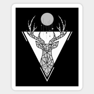 Geometric planet deer Sticker